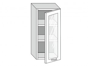 19.40.3 Шкаф настенный (h=913) на 400мм с 1-ой стекл. дверцей в Новой Ляле - novaya-lyalya.magazinmebel.ru | фото
