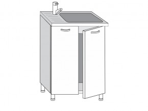 2.60.2мн Шкаф-стол на 600мм под накладную мойку с 2-мя дверцами в Новой Ляле - novaya-lyalya.magazinmebel.ru | фото