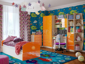 Детская комната Юниор-2 Оранжевый металлик в Новой Ляле - novaya-lyalya.magazinmebel.ru | фото