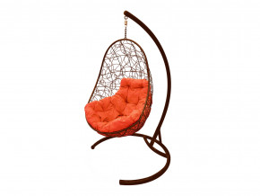 Кокон Овал с ротангом оранжевая подушка в Новой Ляле - novaya-lyalya.magazinmebel.ru | фото - изображение 1