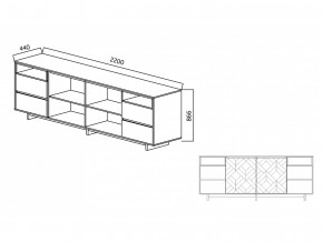 Комодино Moderno-2200 Ф2 в Новой Ляле - novaya-lyalya.magazinmebel.ru | фото - изображение 4