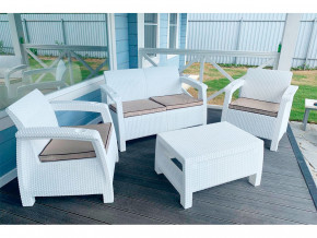 Комплект уличной мебели Yalta Terrace Set белый в Новой Ляле - novaya-lyalya.magazinmebel.ru | фото