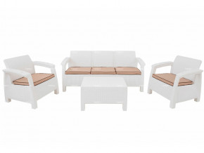 Комплект уличной мебели Yalta Terrace Triple Set белый в Новой Ляле - novaya-lyalya.magazinmebel.ru | фото