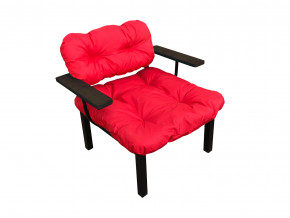 Кресло Дачное красная подушка в Новой Ляле - novaya-lyalya.magazinmebel.ru | фото - изображение 1