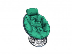 Кресло Папасан мини с ротангом зелёная подушка в Новой Ляле - novaya-lyalya.magazinmebel.ru | фото
