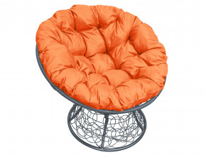 Кресло Папасан с ротангом оранжевая подушка в Новой Ляле - novaya-lyalya.magazinmebel.ru | фото - изображение 1