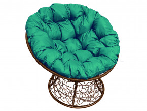 Кресло Папасан с ротангом зелёная подушка в Новой Ляле - novaya-lyalya.magazinmebel.ru | фото