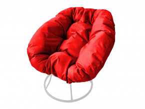 Кресло Пончик без ротанга красная подушка в Новой Ляле - novaya-lyalya.magazinmebel.ru | фото
