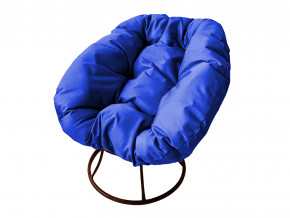 Кресло Пончик без ротанга синяя подушка в Новой Ляле - novaya-lyalya.magazinmebel.ru | фото