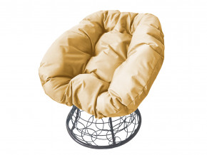 Кресло Пончик с ротангом бежевая подушка в Новой Ляле - novaya-lyalya.magazinmebel.ru | фото