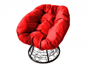 Кресло Пончик с ротангом красная подушка в Новой Ляле - novaya-lyalya.magazinmebel.ru | фото