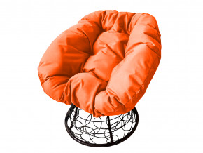 Кресло Пончик с ротангом оранжевая подушка в Новой Ляле - novaya-lyalya.magazinmebel.ru | фото