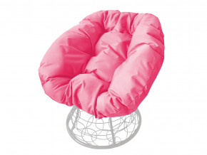 Кресло Пончик с ротангом розовая подушка в Новой Ляле - novaya-lyalya.magazinmebel.ru | фото - изображение 1