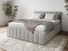 Кровать 1400 Лана серый велюр в Новой Ляле - novaya-lyalya.magazinmebel.ru | фото