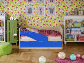 Кровать Бабочки 1600 Синий в Новой Ляле - novaya-lyalya.magazinmebel.ru | фото