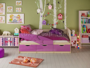 Кровать Дельфин 1600 Фиолетовый металлик в Новой Ляле - novaya-lyalya.magazinmebel.ru | фото