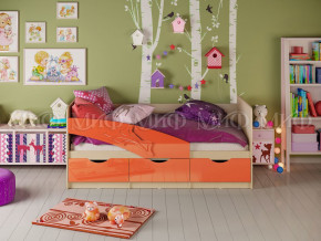 Кровать Дельфин 1600 Оранжевый металлик в Новой Ляле - novaya-lyalya.magazinmebel.ru | фото - изображение 1