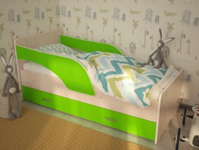 Кровать детская Максимка млечный дуб-лайм в Новой Ляле - novaya-lyalya.magazinmebel.ru | фото