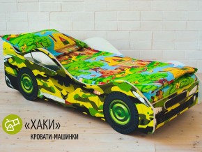 Кровать детская машина Хаки в Новой Ляле - novaya-lyalya.magazinmebel.ru | фото - изображение 1