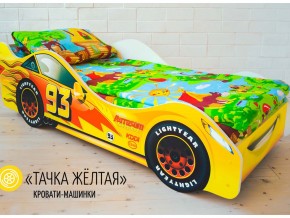 Кровать детская машина Тачка Желтая в Новой Ляле - novaya-lyalya.magazinmebel.ru | фото