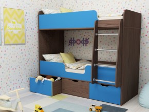 Кровать двухъярусная Малыш двойняшка бодега-голубой в Новой Ляле - novaya-lyalya.magazinmebel.ru | фото