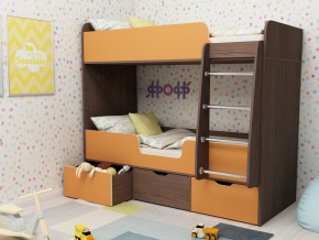 Кровать двухъярусная Малыш двойняшка бодега-оранжевый в Новой Ляле - novaya-lyalya.magazinmebel.ru | фото