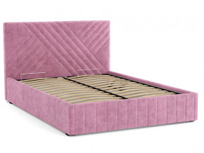 Кровать Гамма 1400 с основанием велюр тенерифе розовый в Новой Ляле - novaya-lyalya.magazinmebel.ru | фото - изображение 2
