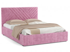 Кровать Гамма 1600 с основанием велюр тенерифе розовый в Новой Ляле - novaya-lyalya.magazinmebel.ru | фото