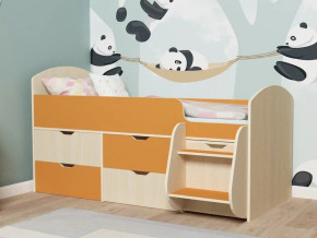 Кровать Малыш-7 Дуб-Оранжевый в Новой Ляле - novaya-lyalya.magazinmebel.ru | фото - изображение 1
