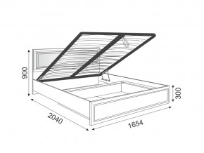 Кровать подъемная со спинкой Беатрис 11 Орех в Новой Ляле - novaya-lyalya.magazinmebel.ru | фото - изображение 2