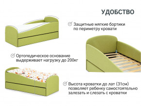 Кровать с ящиком Letmo авокадо (рогожка) в Новой Ляле - novaya-lyalya.magazinmebel.ru | фото - изображение 10