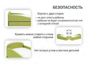Кровать с ящиком Letmo авокадо (рогожка) в Новой Ляле - novaya-lyalya.magazinmebel.ru | фото - изображение 12