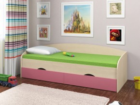 Кровать Соня 2 дуб молочный-розовый в Новой Ляле - novaya-lyalya.magazinmebel.ru | фото - изображение 1