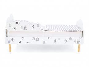 Кровать Stumpa Облако с бортиком рисунок Домики в Новой Ляле - novaya-lyalya.magazinmebel.ru | фото - изображение 3