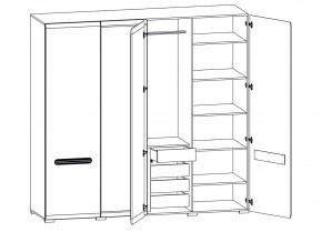 Шкаф 205-SZF2D2L/21/22 Ацтека белый в Новой Ляле - novaya-lyalya.magazinmebel.ru | фото - изображение 2