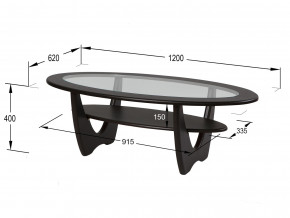 Стол журнальный Юпитер со стеклом СЖС-01 венге в Новой Ляле - novaya-lyalya.magazinmebel.ru | фото - изображение 2